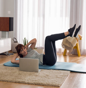 Doing exercise at home